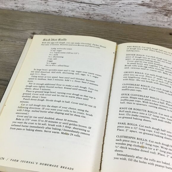 Farm Journals Homemade Breads Hardcover Cookbook 1994 Edition Over 250 Recipes - Picture 11 of 12